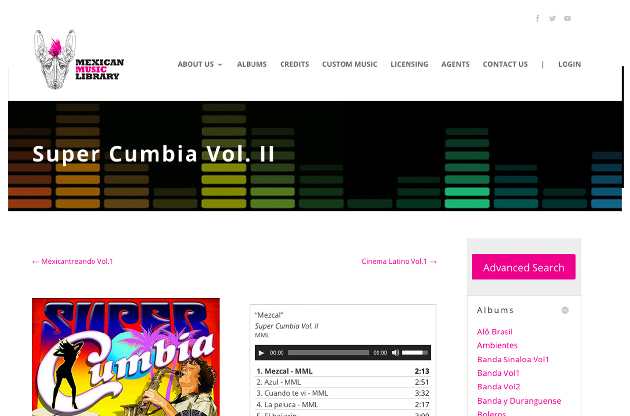 Mexican Music Library Desarrollo Web en Joomla