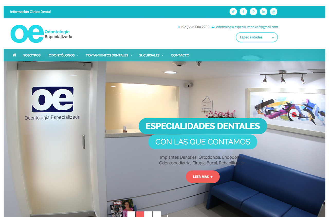 Desarrollo web en HTML y CSS para odontologo