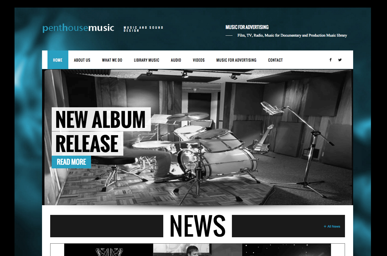 Desarrollo Web estudio de grabación